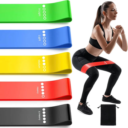 Elastic Resistance Bands With A Bag For Men And Women 5-Pack